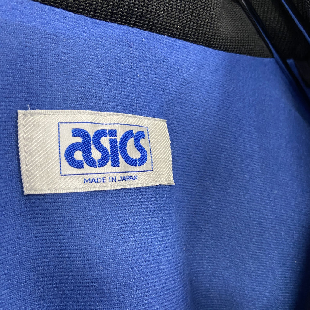 ～90s　asics　アシックス　デュアルサーモジャケット　ハイネック　刺繍ロゴ　ヴィンテージ　黒　ブラック