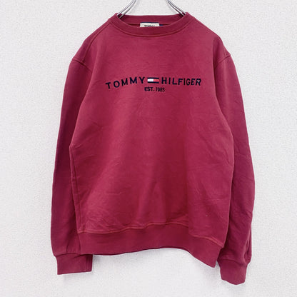 TOMMY JEANS　トミージーンズ　スウェット/トレーナー　デカロゴ　赤　レッド　Sサイズ