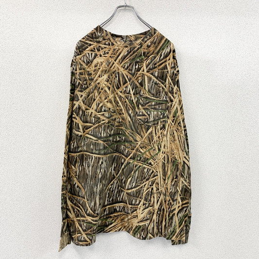 Mossy Oak　モッシーオーク　長袖Tシャツ/ロンT　リアルツリー　カモフラ　マルチカラー　2XLサイズ