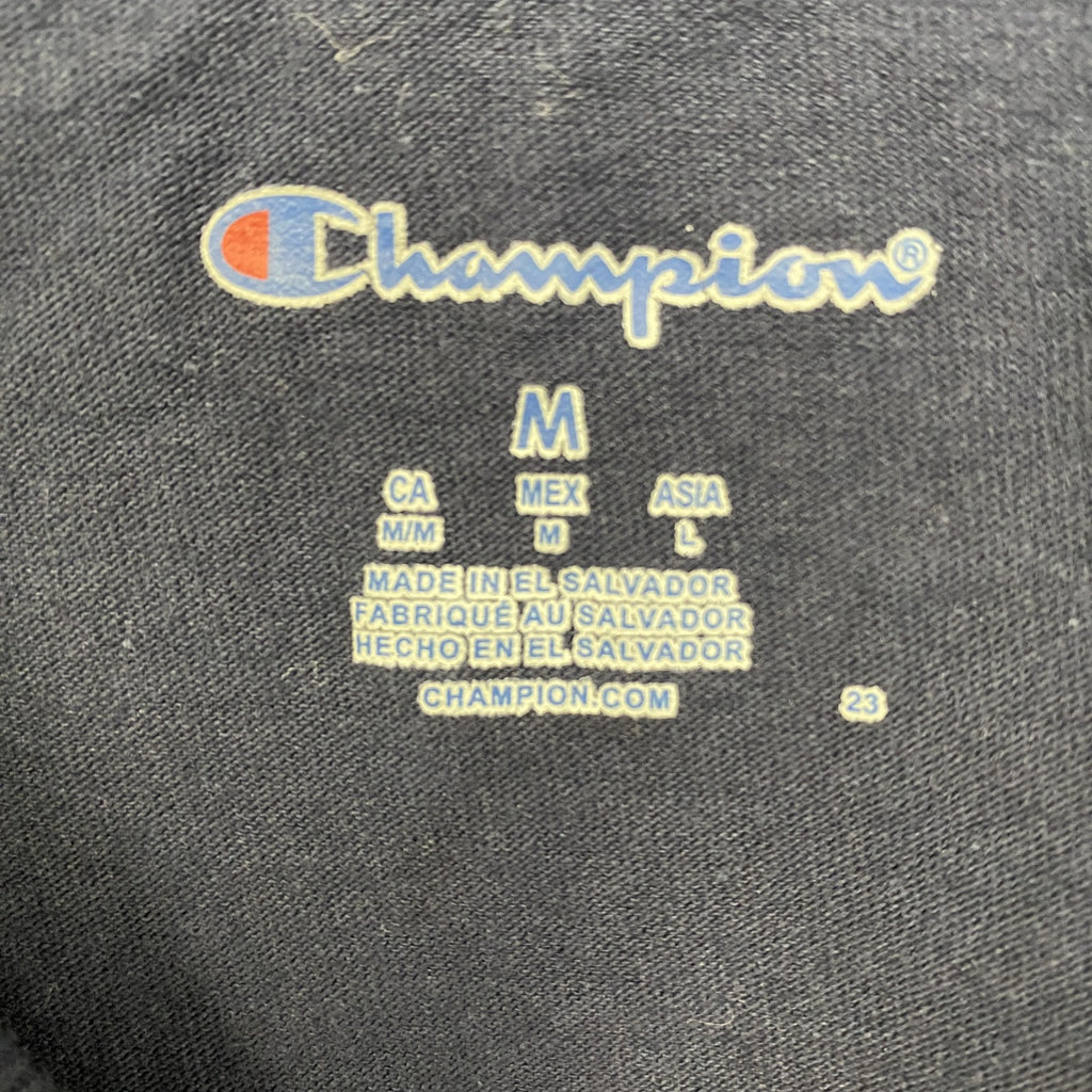 古着 used　champion チャンピオン　半袖カレッジプリントTシャツ　ビラノバ大学　ラクロス　ネイビー　紺　Mサイズ