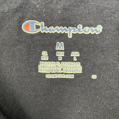 古着 used　champion チャンピオン　半袖カレッジプリントTシャツ　ビラノバ大学　ラクロス　ネイビー　紺　Mサイズ