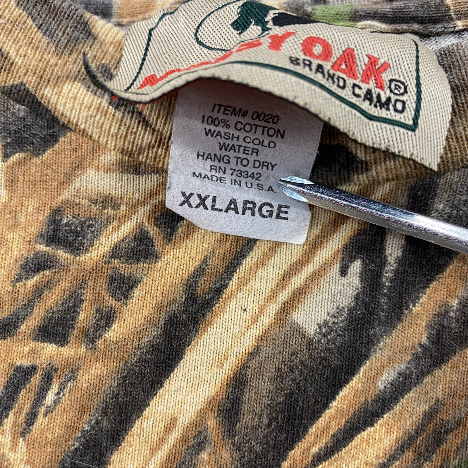 Mossy Oak　モッシーオーク　長袖Tシャツ/ロンT　リアルツリー　カモフラ　マルチカラー　2XLサイズ