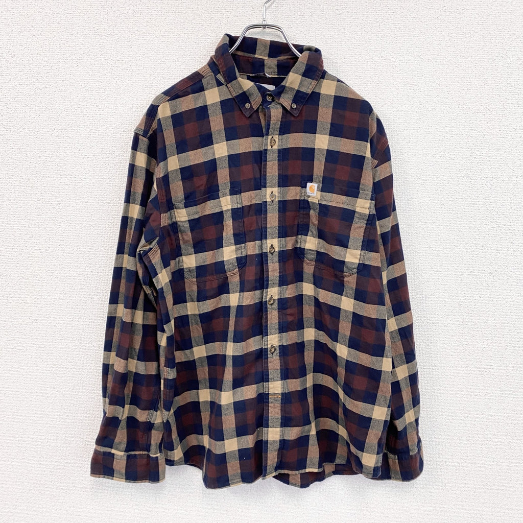 Carhartt　カーハート　長袖ネルシャツ　ボタンダウンシャツ　マルチカラー　Lサイズ