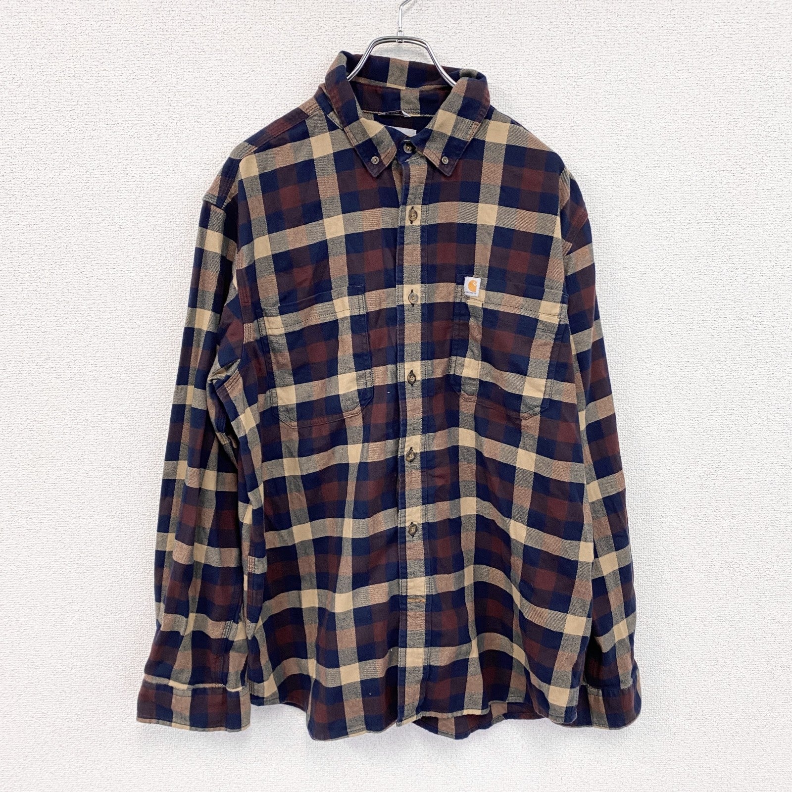 Carhartt　カーハート　長袖ネルシャツ　ボタンダウンシャツ　マルチカラー　Lサイズ