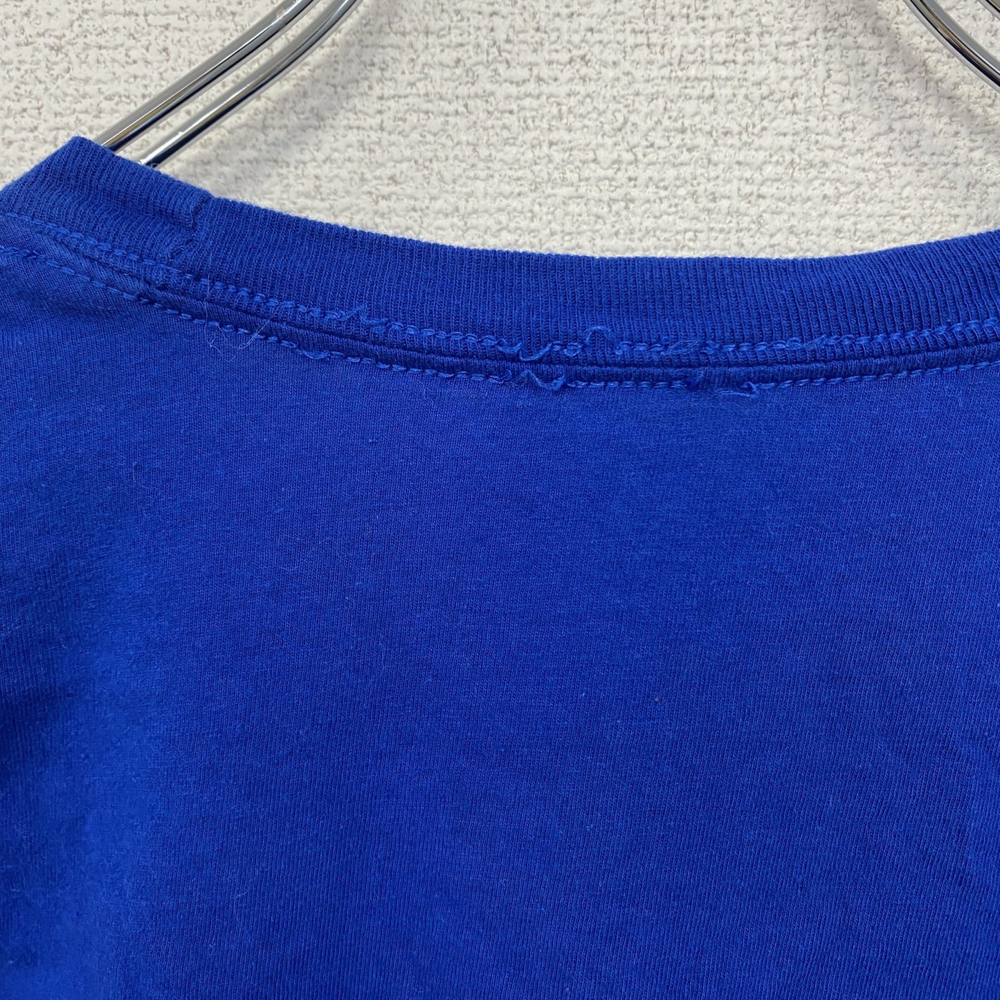 古着 used　adidas アディダス　半袖プリントTシャツ　野球　クルーネック　レトロデザイン　青　ブルー　Mサイズ