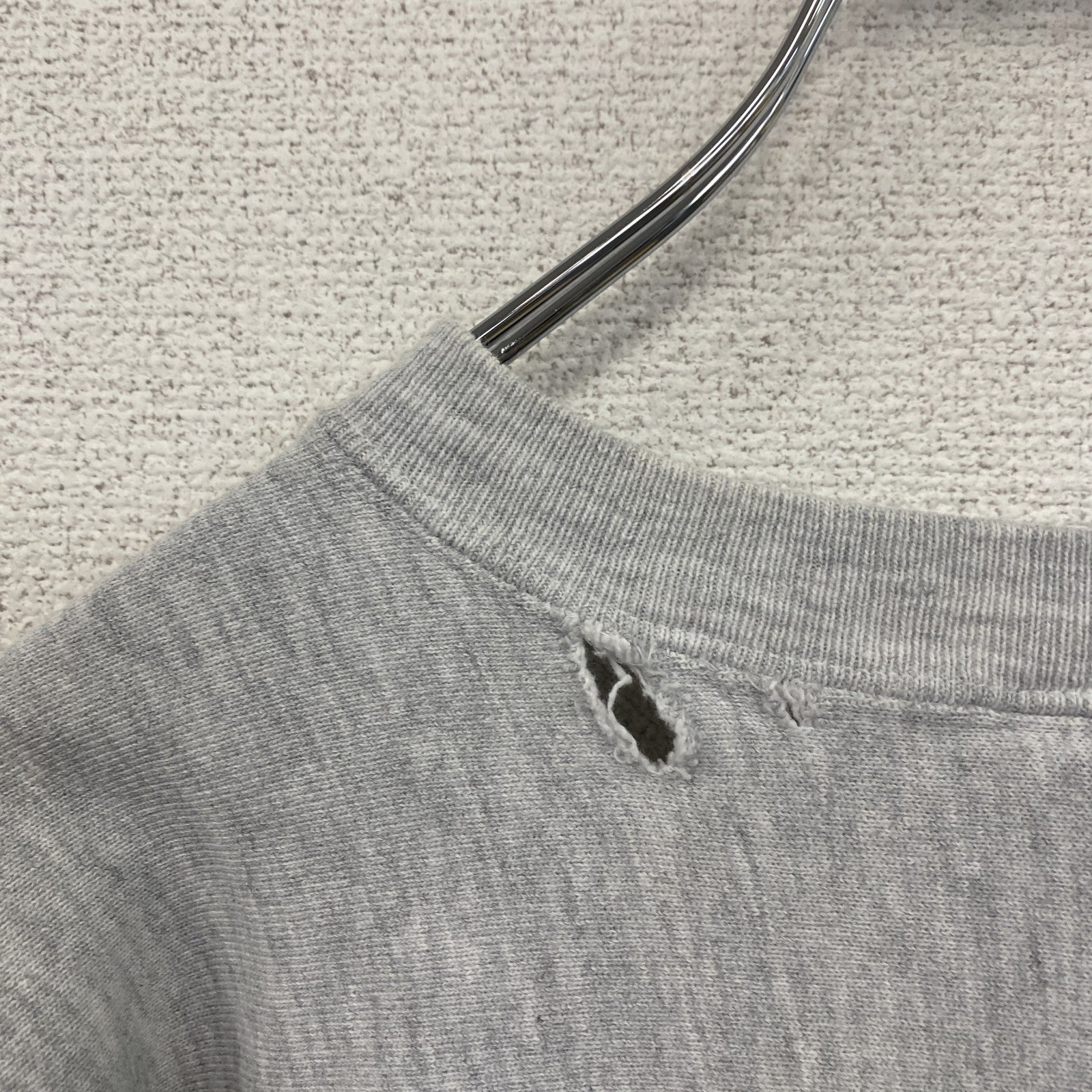 90s　Champion　チャンピオン　リバースウィーブ　スウェット/トレーナー　刺繍ロゴ　霜降りグレー　XLサイズ