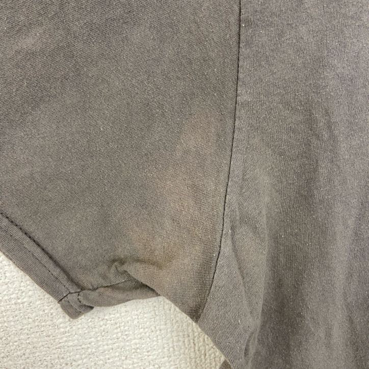 古着 used　GAME ON ゲーム オン　半袖プリントTシャツ　サンタ　ビール　カジュアルデザイン　レトロ　薄茶色　Lサイズ