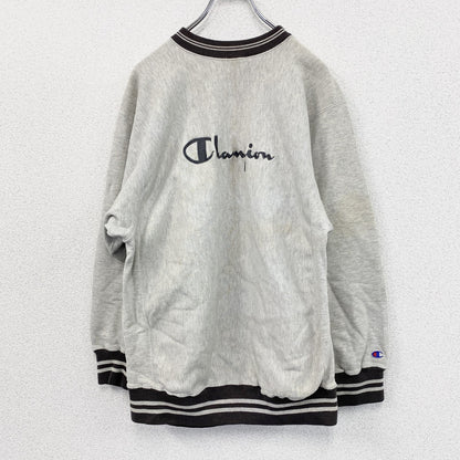 90s　Champion　チャンピオン　リバースウィーブ　スウェット/トレーナー　刺繍タグ　霜降りグレー　XLサイズ