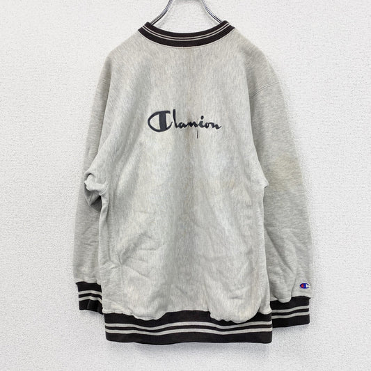 90s　Champion　チャンピオン　リバースウィーブ　スウェット/トレーナー　刺繍タグ　霜降りグレー　XLサイズ