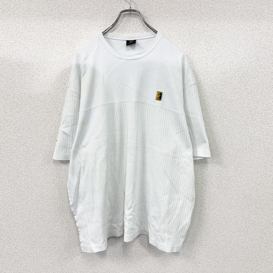 90s　NIKE　ナイキ　NIKE Court　ナイキコート　半袖Tシャツ　スウッシュ　ヴィンテージ　白　ホワイト　2XLサイズ
