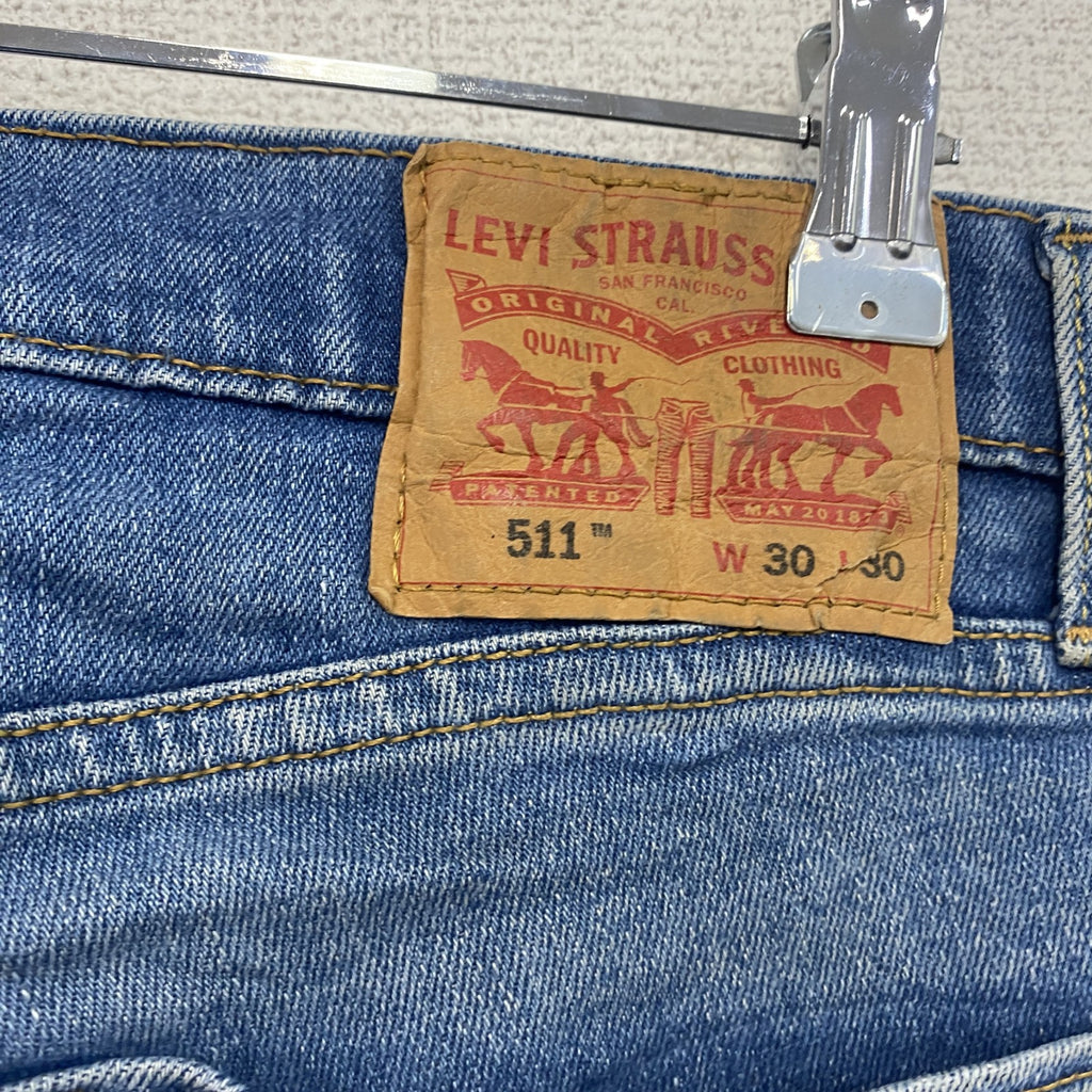 Levi’s　リーバイス　511　デニムパンツ/ジーンズ　ジップフライ　縦落ち　インディゴ　W30サイズ