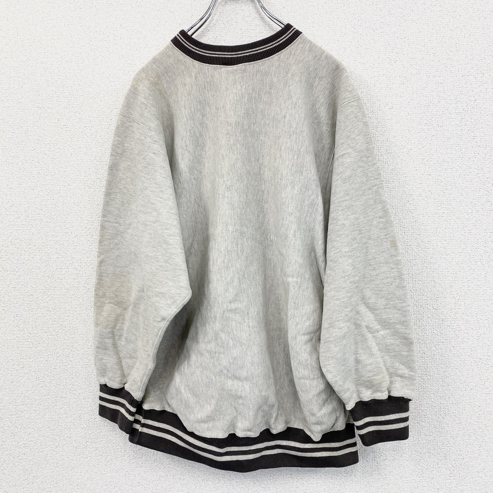 90s　Champion　チャンピオン　リバースウィーブ　スウェット/トレーナー　刺繍タグ　霜降りグレー　XLサイズ