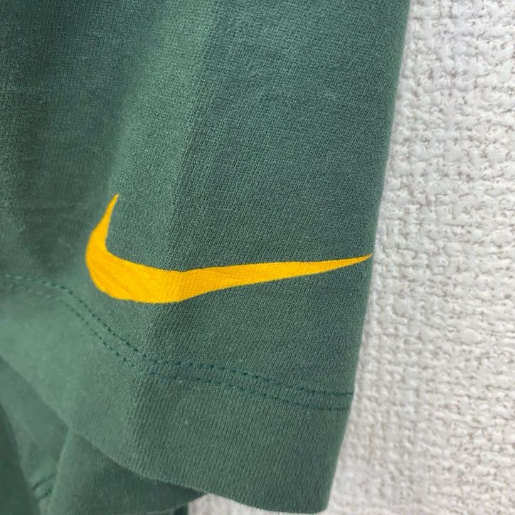 古着 used　NIKE ナイキ　半袖プリントTシャツ　スウッシュマーク　グリーン パッカーズ　アメフト　緑　Lサイズ