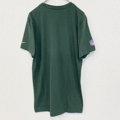 古着 used　NIKE ナイキ　半袖プリントTシャツ　スウッシュマーク　グリーン パッカーズ　アメフト　緑　Lサイズ
