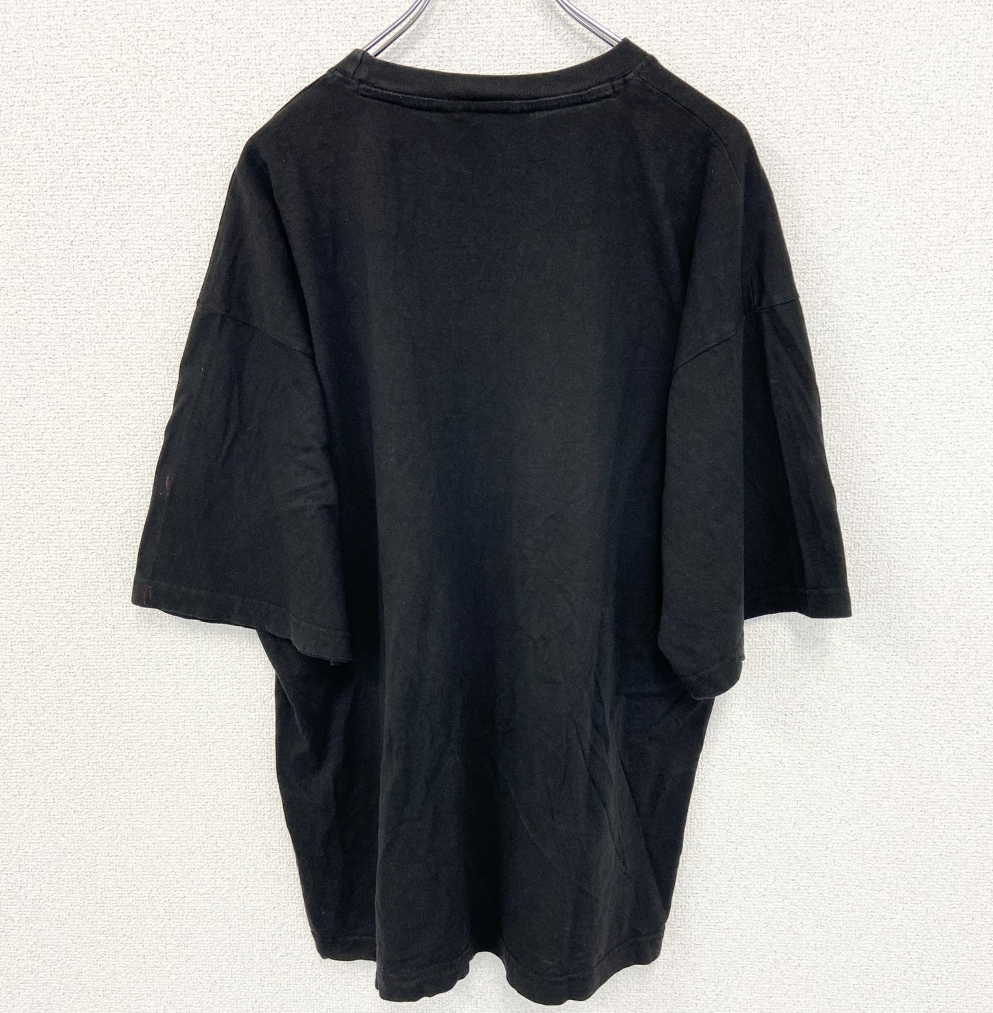 古着 used　NATIONAL OPTION　半袖プリントTシャツ　ドラゴン　龍　レトロ　春夏服　黒　クルーネック　XLサイズ