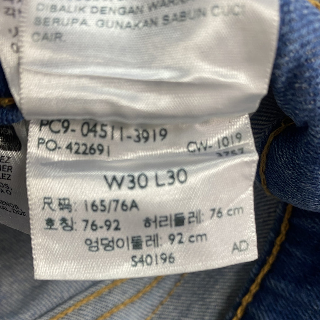Levi’s　リーバイス　511　デニムパンツ/ジーンズ　ジップフライ　縦落ち　インディゴ　W30サイズ