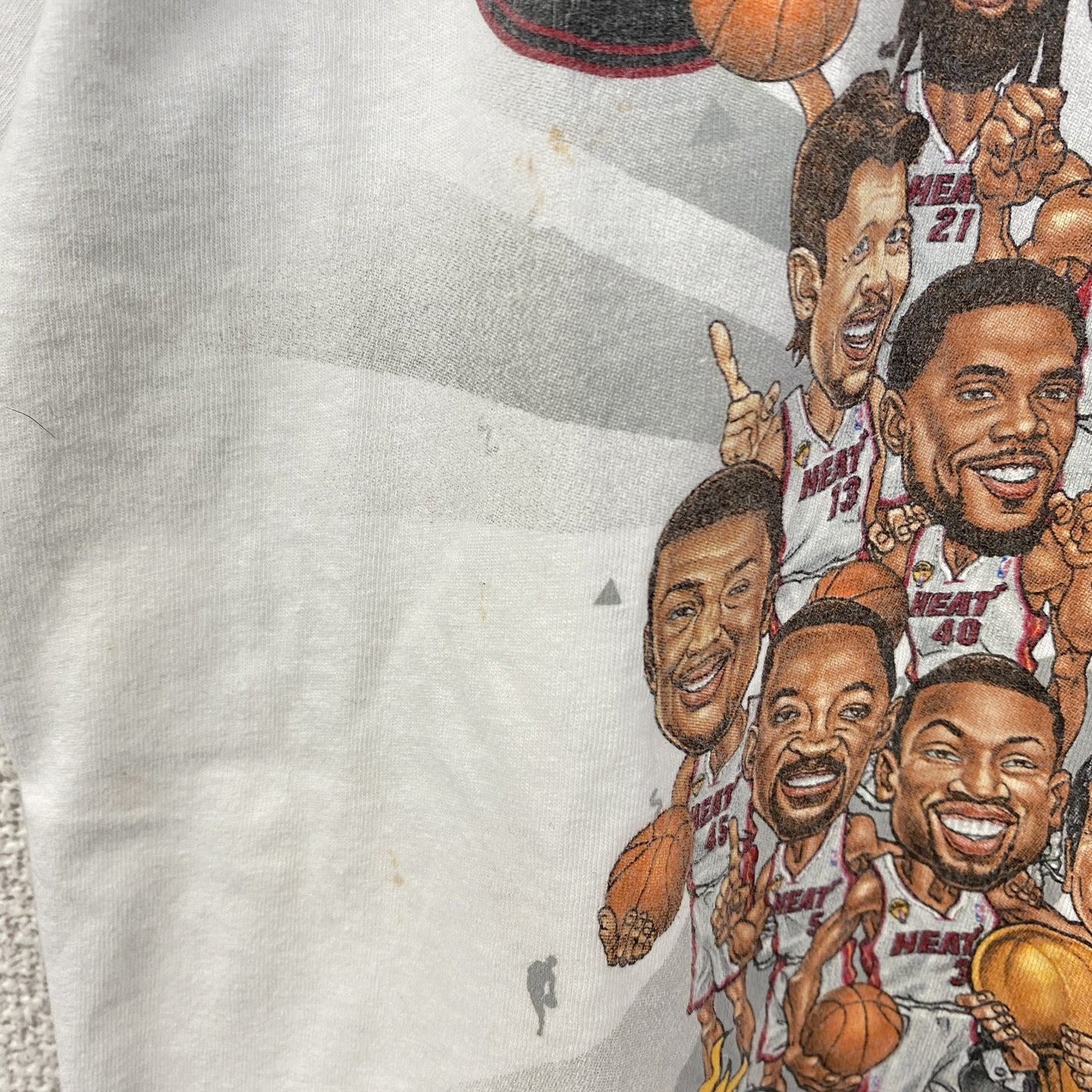 古着 used　adidas　アディダス　半袖プリンントデザインTシャツ　白　NBA　2012　バスケットボール　Sサイズ