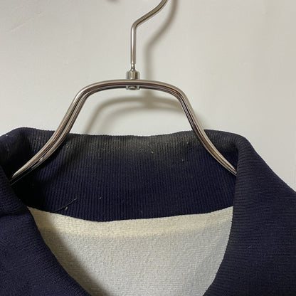 古着 used　Badger Jackets　長袖アニマル刺繍ジャケット　バックデザイン　ブルゾン　ネイビー　紺　レトロ　Mサイズ