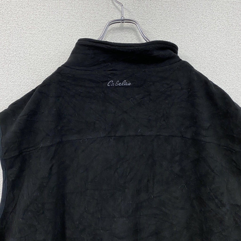 Cabela’ｓ　カベラス　フリースベスト/ボアベスト　無地　黒　ブラック　3XLサイズ