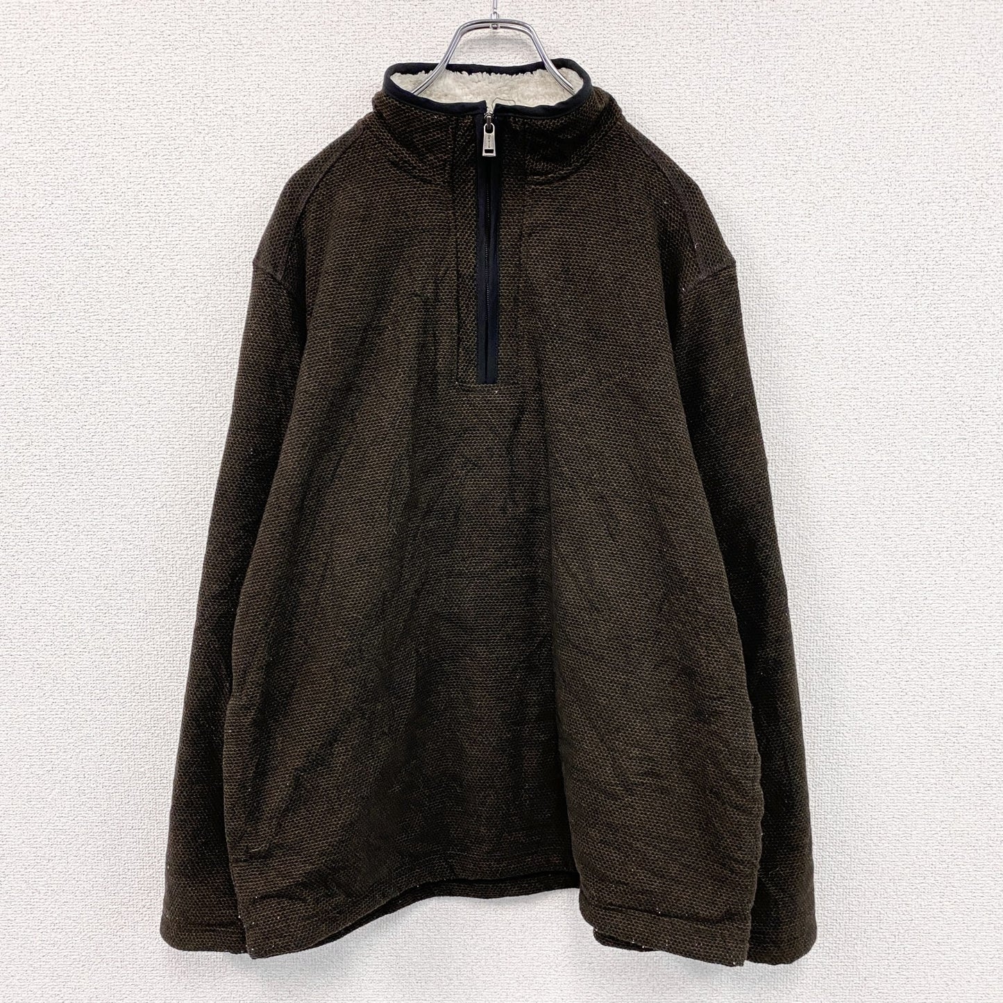 ORVIS　オービス　ハーフジッププルオーバー　フリースライナー　茶色　ブラウン　Lサイズ