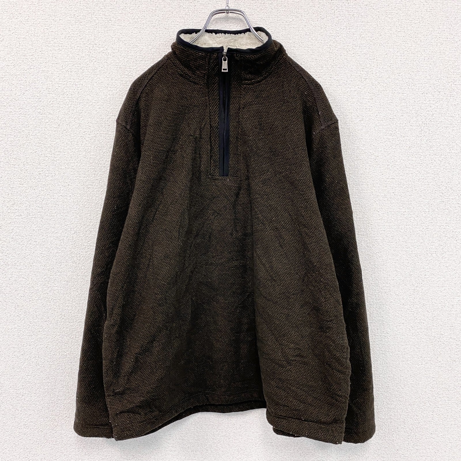 ORVIS　オービス　ハーフジッププルオーバー　フリースライナー　茶色　ブラウン　Lサイズ