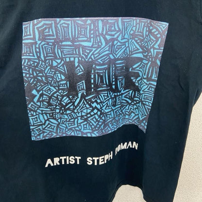 古着 used　GILDAN ギルダン　半袖プリントTシャツ　個性的デザイン　レトロ　春夏服　黒　カジュアルデザイン　Lサイズ
