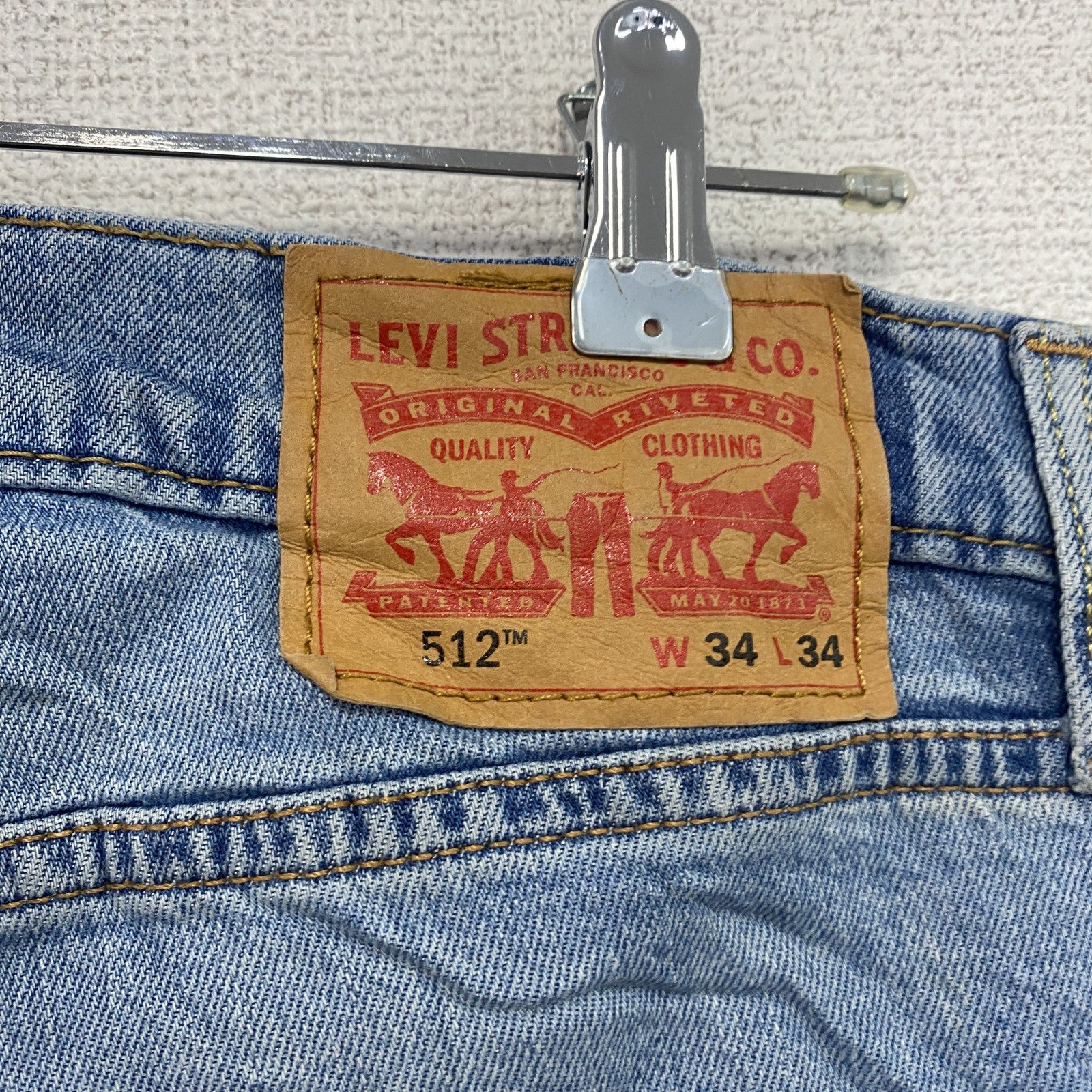 Levi’s　リーバイス　512　デニムパンツ/ジーンズ　ジップフライ　縦落ち　インディゴ　W34サイズ