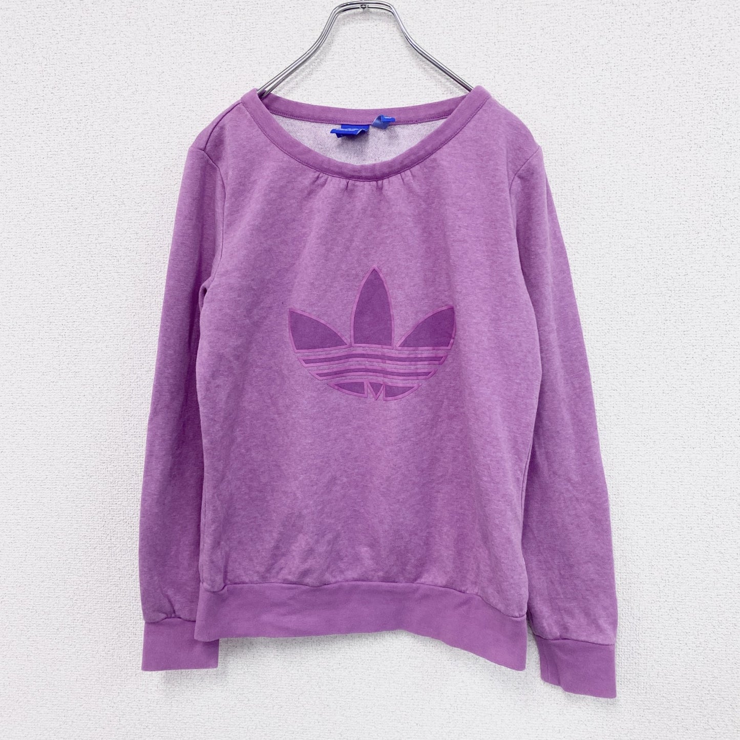 adidas　アディダス　スウェット/トレーナー　トレフォイルロゴ　デカロゴ　ピンク　Lサイズ