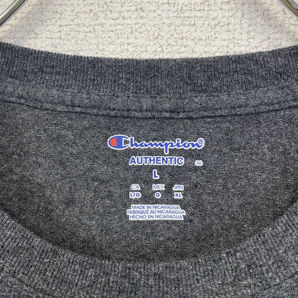 古着 used　champion　チャンピオン　半袖カレッジプリントTシャツ　スタンフォード大学　レトロ　グレー　Lサイズ
