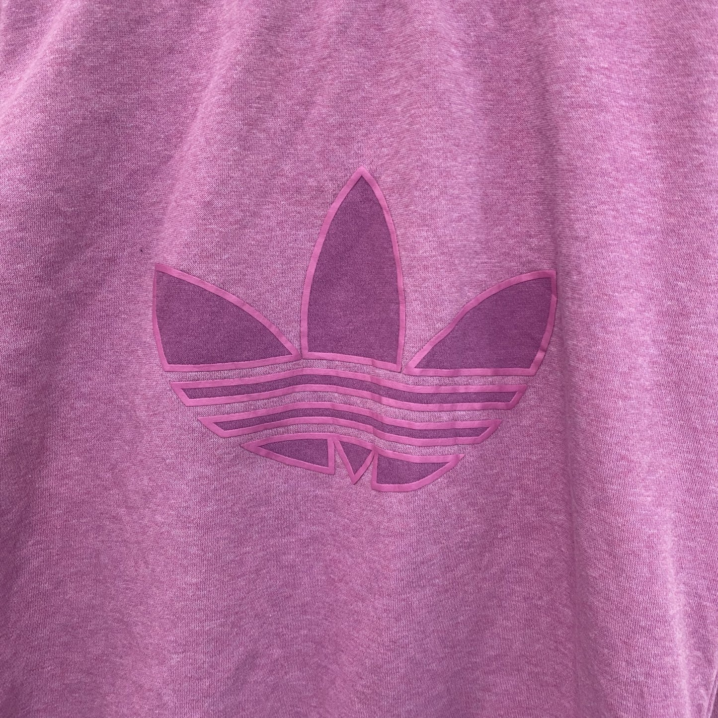 adidas　アディダス　スウェット/トレーナー　トレフォイルロゴ　デカロゴ　ピンク　Lサイズ
