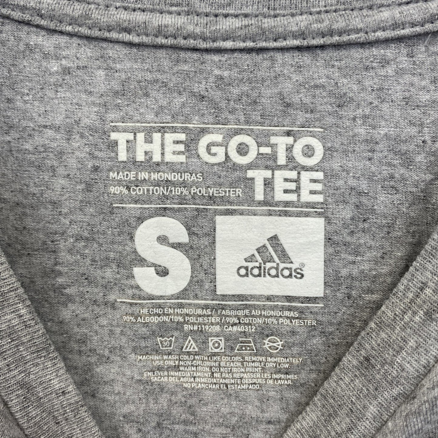 古着 used　adidas　アディダス　半袖カレッジプリントTシャツ　リン大学　BROTHER　レトロ　グレー　Sサイズ