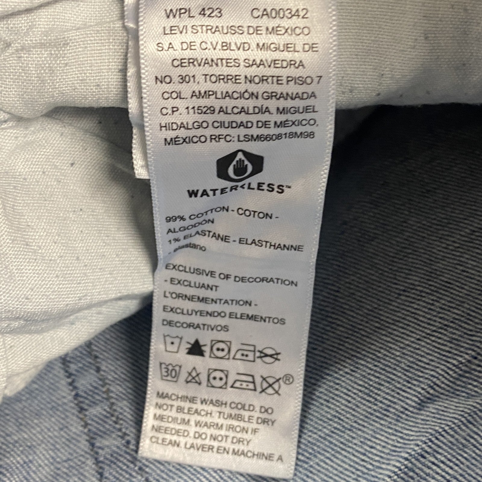 Levi’s　リーバイス　デニムパンツ/ジーンズ　ジップフライ　縦落ち　インディゴ　W30サイズ
