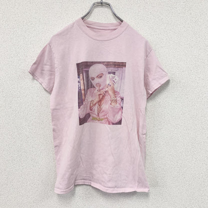半袖プリントTシャツ　MaskTシャツ　バラクラバ　目出し帽　ピンク