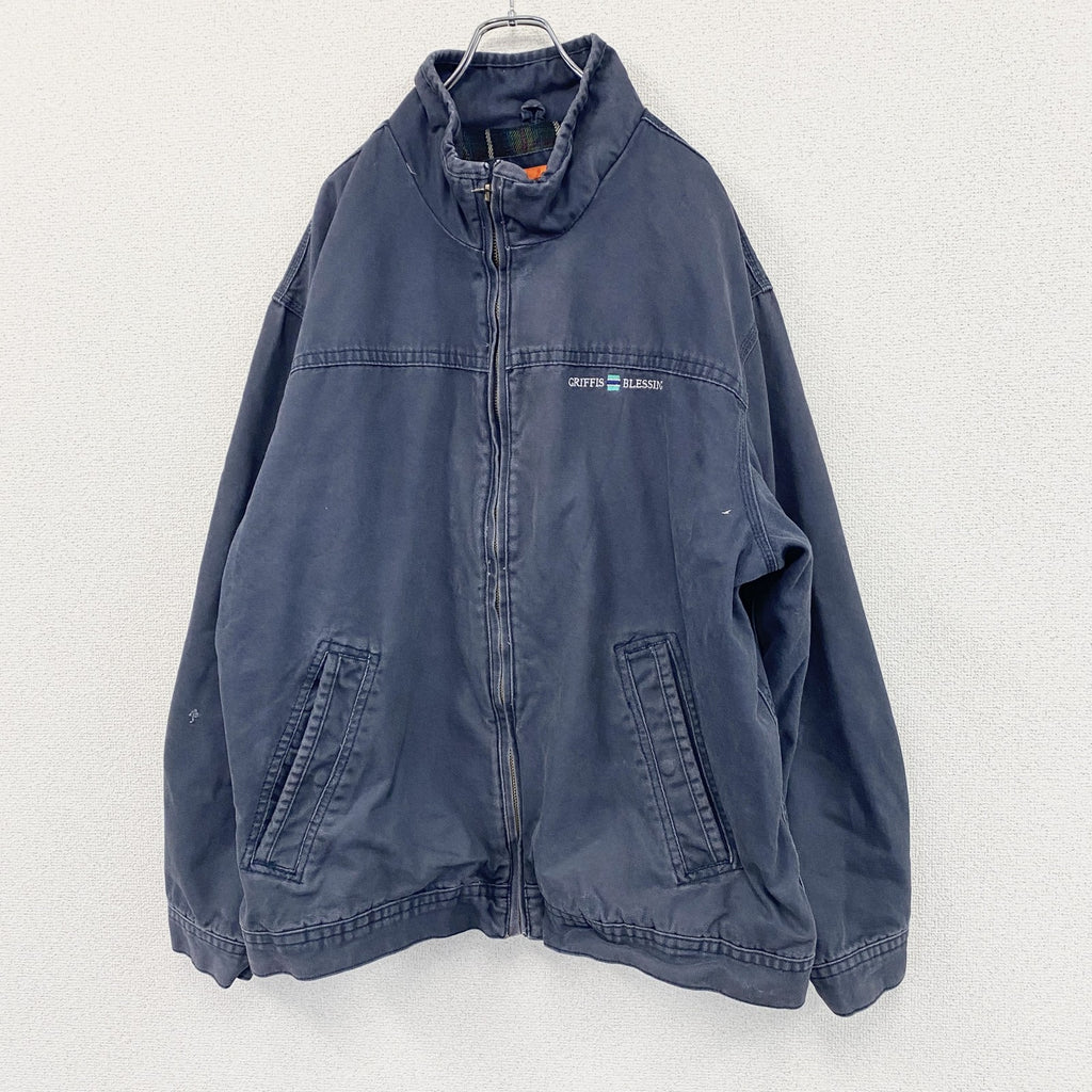 Corner stone　コーナーストーン　ダックジャケット　裏地チェック　紺　ネイビー　3XLサイズ