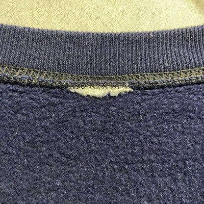 ～90s　ロゴ刺繍スウェット/トレーナー　ヴィンテージ　フランス　パリ　エッフェル塔　ネイビー　秋冬服　Lサイズ