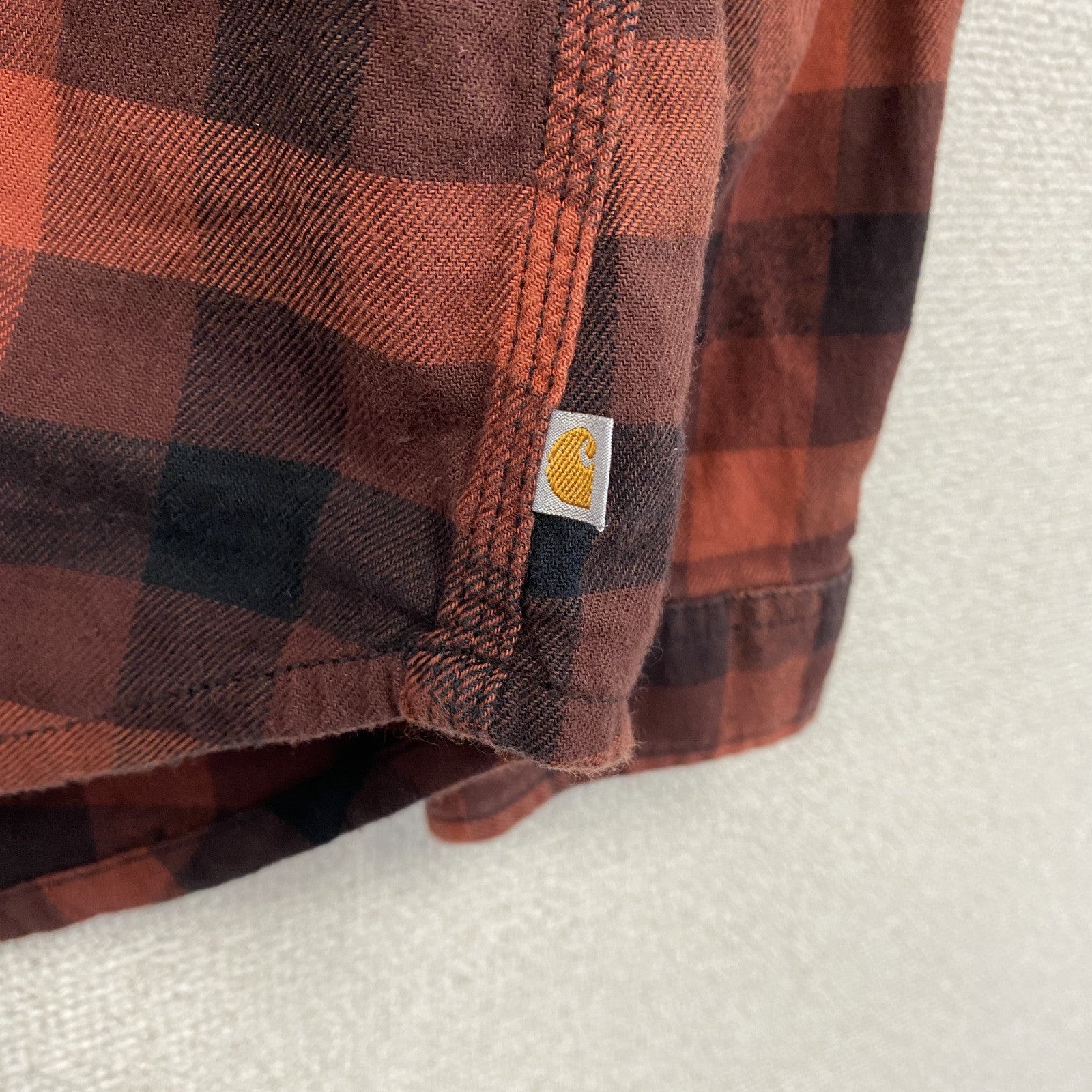 Carhartt　カーハート　長袖ネルシャツ　バッファローチェック　赤　レッド　XL(16/18)サイズ