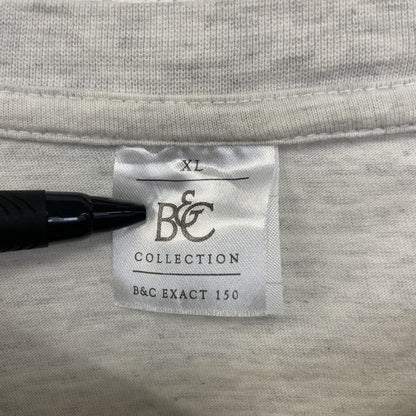 古着 used　B&C ビー&シー　半袖プリントTシャツ　バイクレーサー　レトロデザイン　クルーネック　GERD RISS　白　XLサイズ