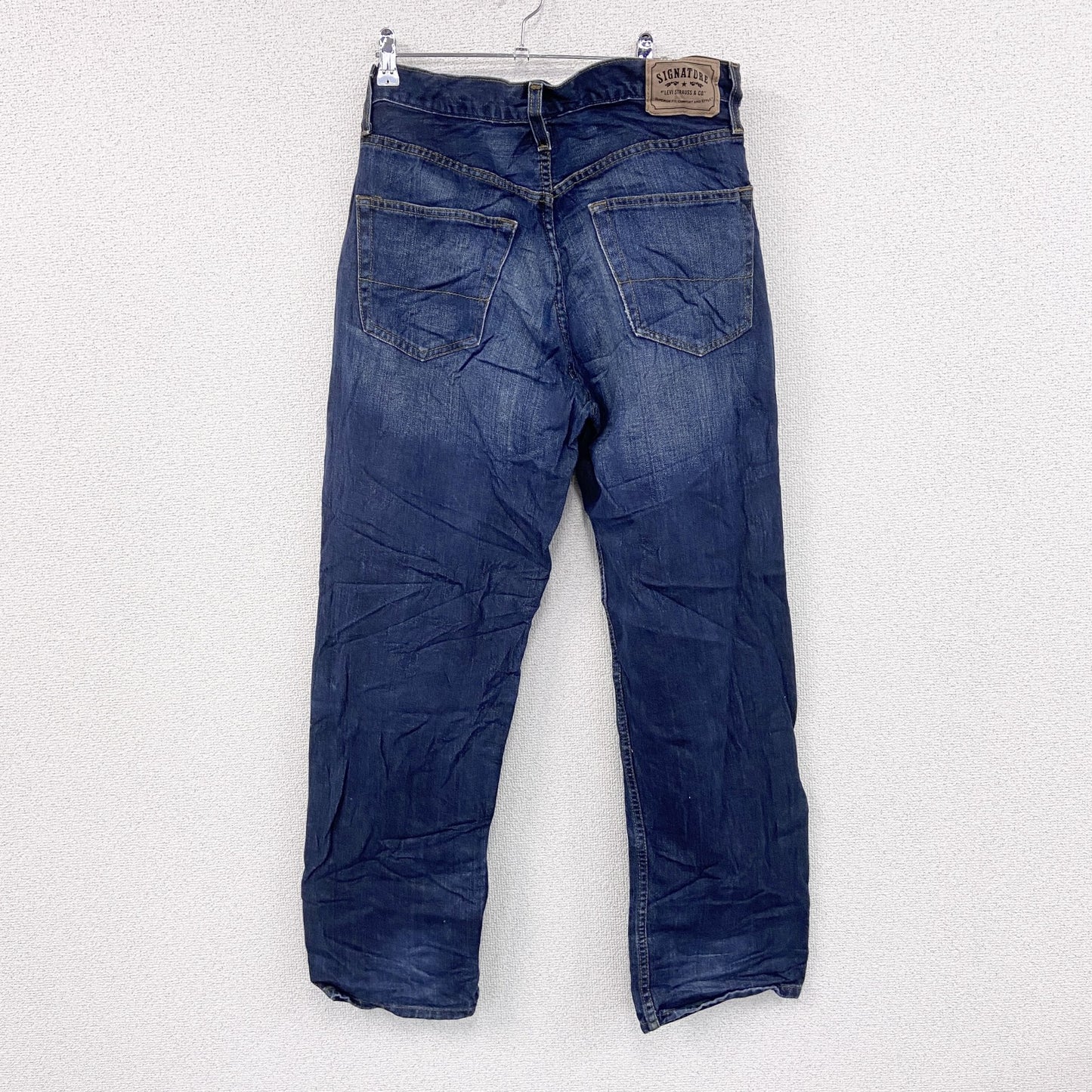 SIGNATURE　Levi’ｓ　リーバイス　デニムパンツ/ジーンズ　縦落ち　ジップフライ　インディゴ　W34
