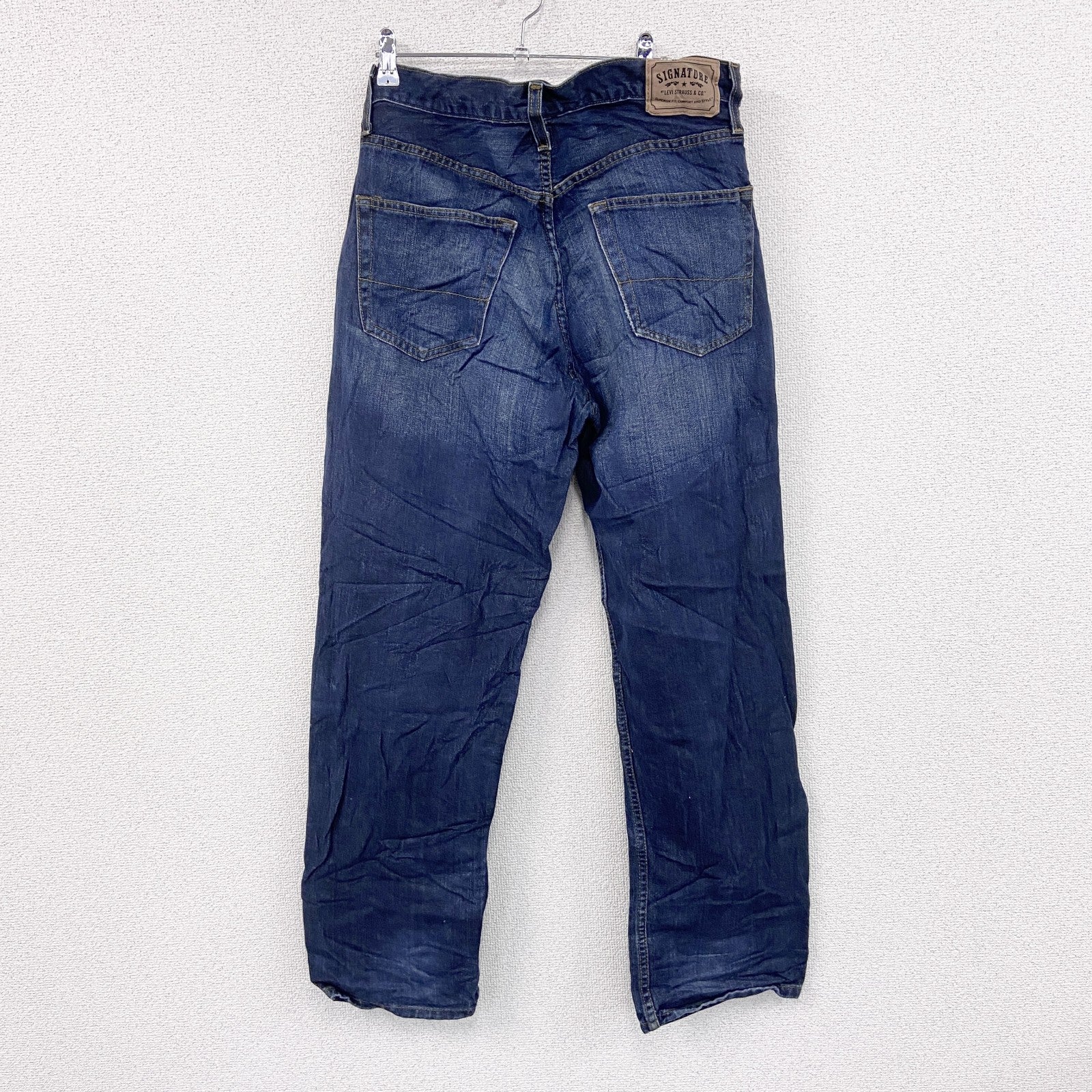 SIGNATURE　Levi’ｓ　リーバイス　デニムパンツ/ジーンズ　縦落ち　ジップフライ　インディゴ　W34