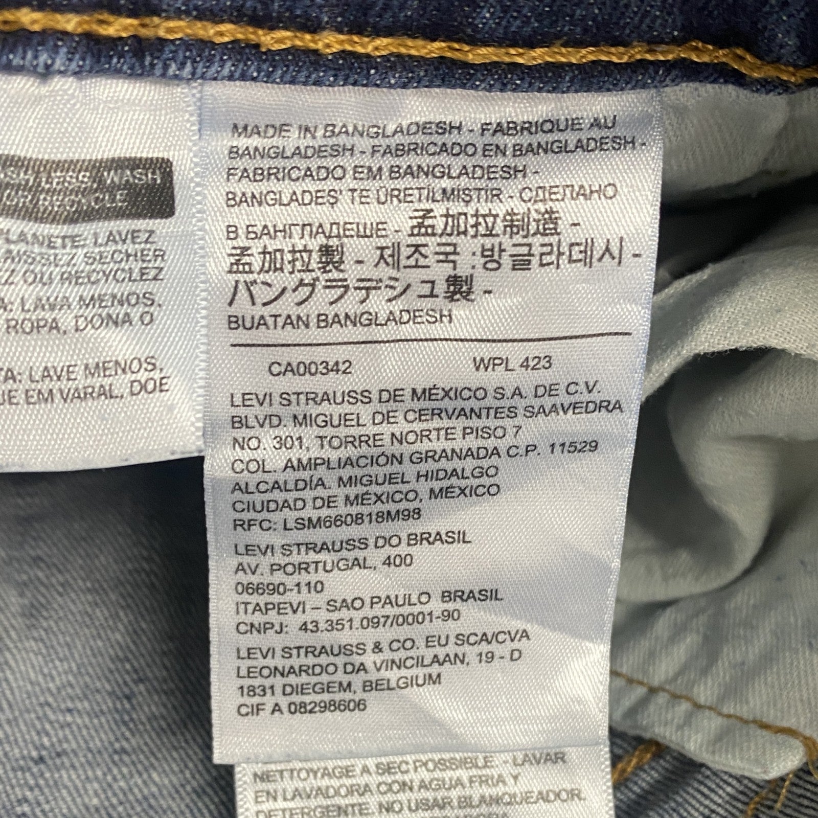 Levi’s　リーバイス　511　デニムパンツ/ジーンズ　ジップフライ　インディゴ　W32サイズ