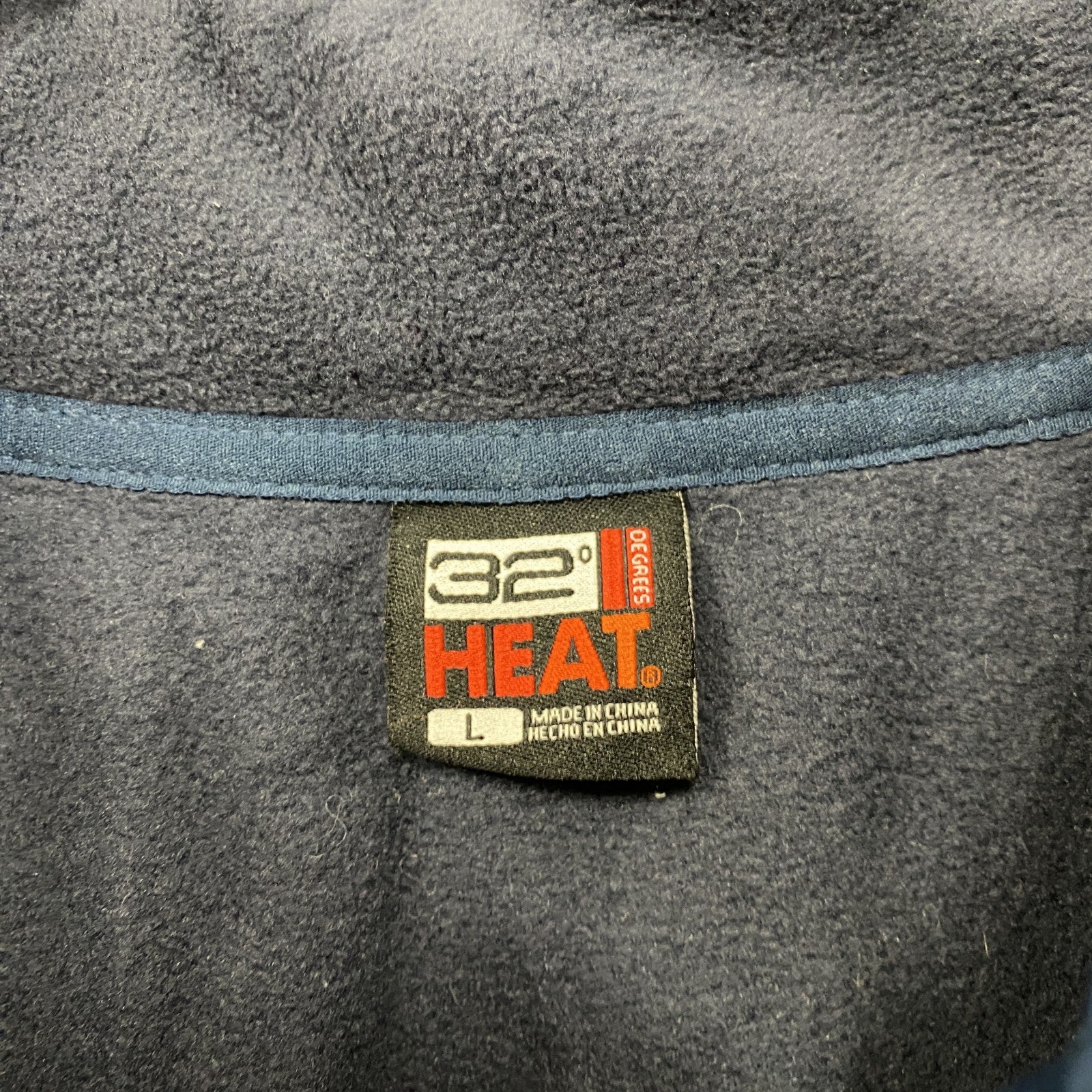 32° Degrees HEAT　シンチラスナップTタイプ　ハーフボタンフリースプルオーバー　紺　ネイビー　Lサイズ