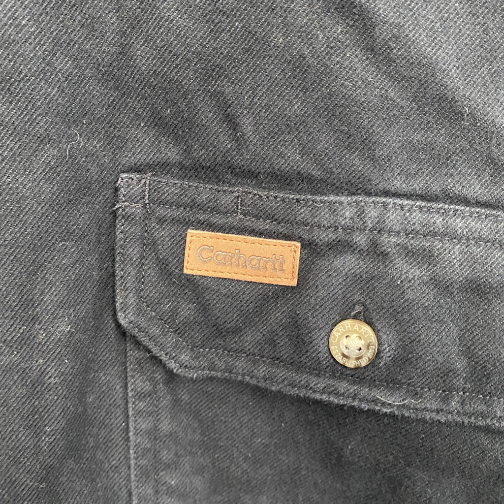 Carhartt　カーハート　長袖ワークシャツ　モールスキンシャツ　黒　ブラック　XLサイズ