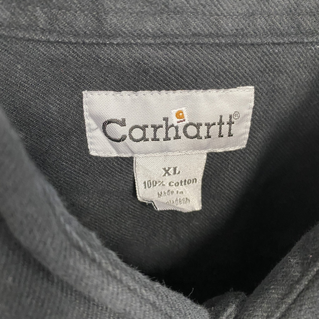 Carhartt　カーハート　長袖ワークシャツ　モールスキンシャツ　黒　ブラック　XLサイズ