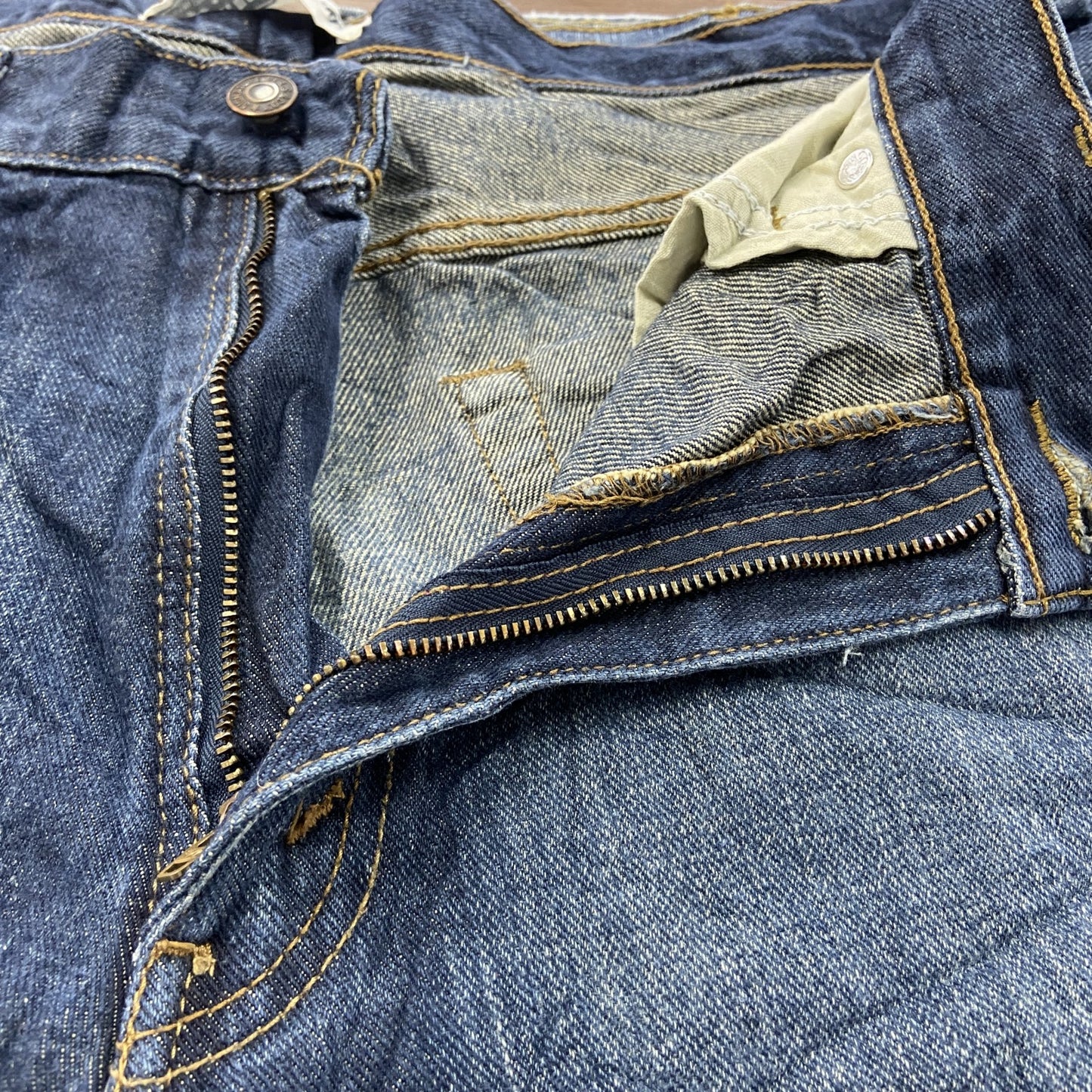 SIGNATURE　Levi’ｓ　リーバイス　デニムパンツ/ジーンズ　縦落ち　ジップフライ　インディゴ　W34