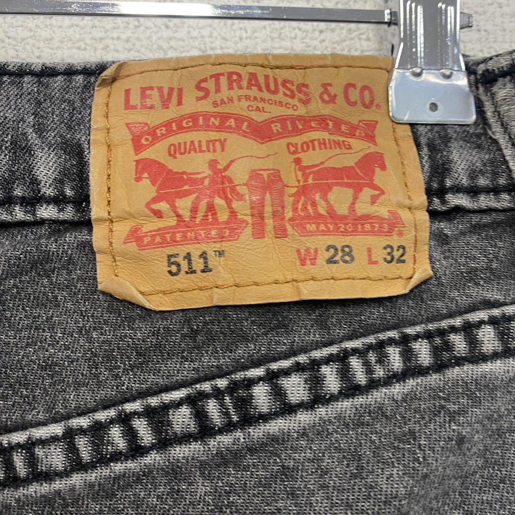 Levi’s　リーバイス　511　ブラックデニムパンツ/ジーンズ　ジップフライ　黒　ブラック　W28サイズ