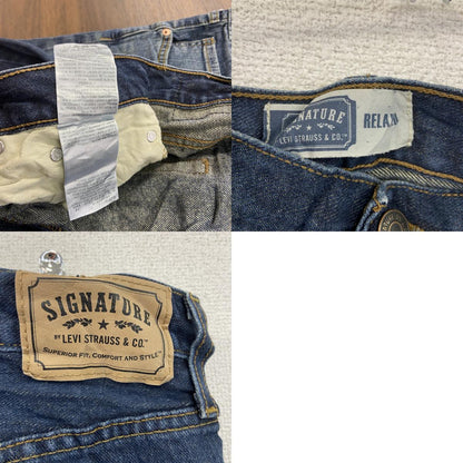 SIGNATURE　Levi’ｓ　リーバイス　デニムパンツ/ジーンズ　縦落ち　ジップフライ　インディゴ　W34