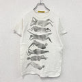 MANIBAN　半袖プリントTシャツ　人物T　白　ホワイト