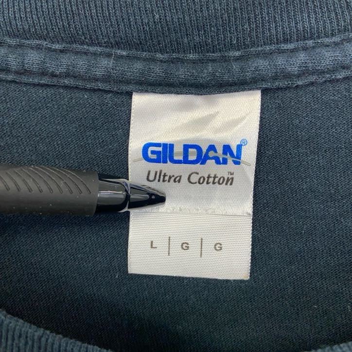GILDAN　ギルダン　半袖プリントTシャツ　NoNoWriMo　カジュアルデザイン　ドラゴン　黒　ブラック　Lサイズ