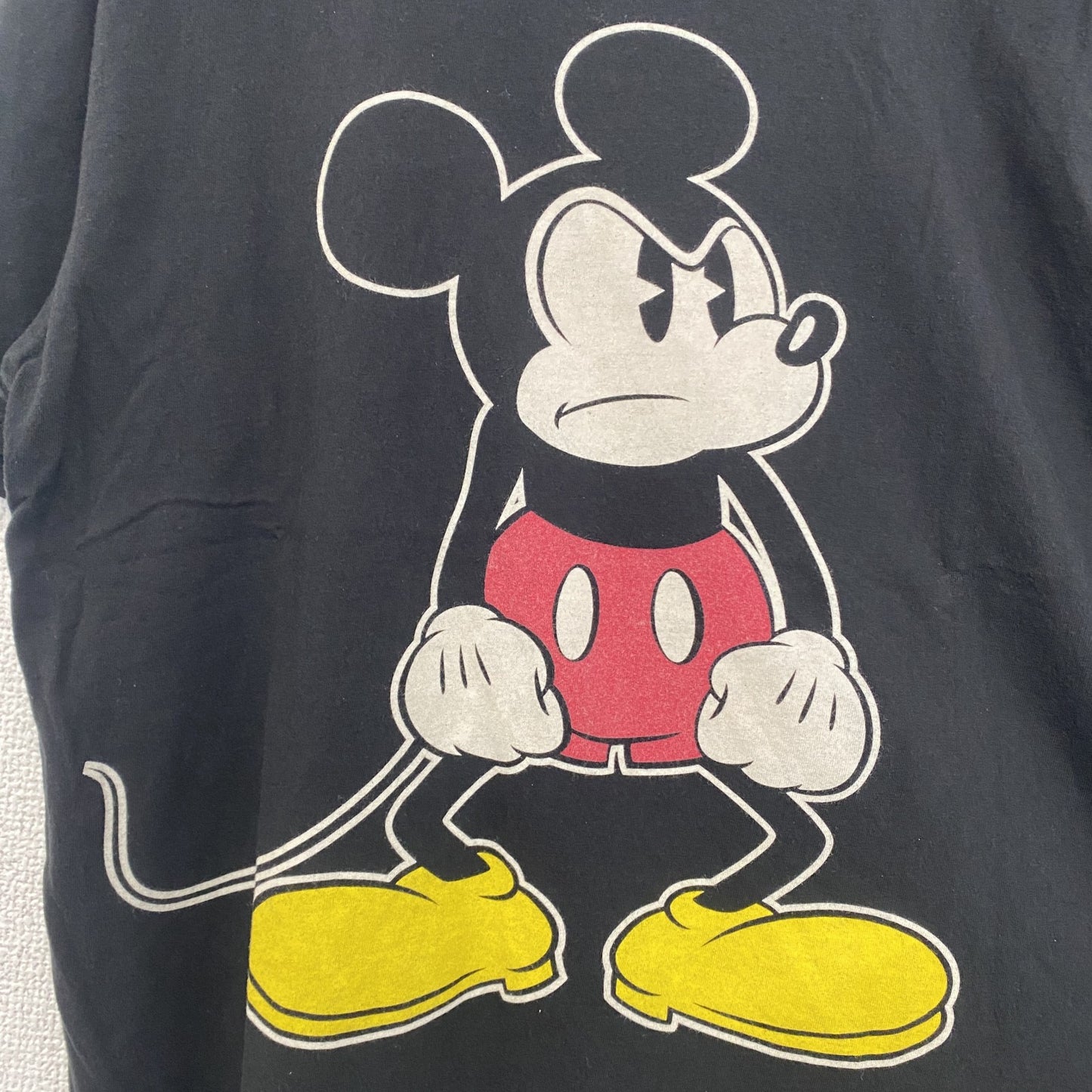 古着 used　Disney　ディズニー　半袖プリントTシャツ　ミッキーマウス　Mickey Mouse　ブラック　黒　Sサイズ