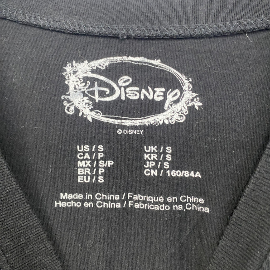 古着 used　Disney　ディズニー　半袖プリントTシャツ　ミッキーマウス　Mickey Mouse　ブラック　黒　Sサイズ